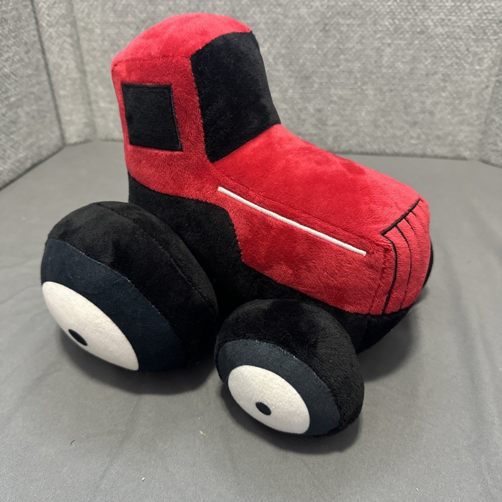 Tractor Toy Plush 9" Stuffed Farm Decor Red Pillow Kids Room